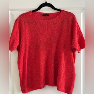 EILEEN FISHER Organic Linen-Cotton Knit Box Top